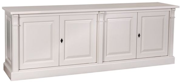 Enfilade 4 portes patinée en chêne massif ou en pin massif